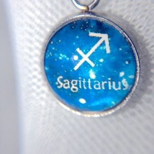 Hand made corded Sagittarius necklace lobster clasp
